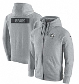 Men's Chicago Bears Nike Gridiron Gray 2.0 Full-Zip Hoodie - Ash FengYun,baseball caps,new era cap wholesale,wholesale hats